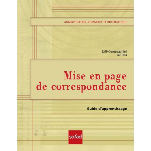 461-054 – Mise en page de correspondance