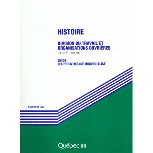 HIS-4012-2 - Division du travail et organisations ouvrières